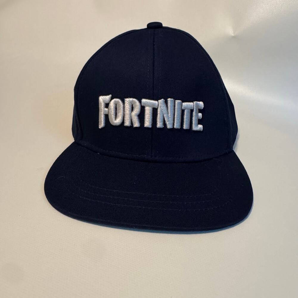 FORTNITE Hat Baseball Cap Boys Snap Back Youth Adjustable Blue Embroidered Game